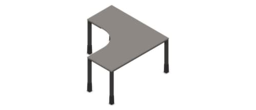 Nowy Styl Bureau à retour à hauteur réglable E10 avec piètement 4 pieds en tube carré