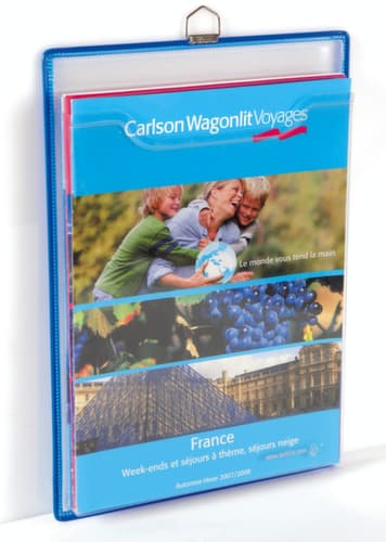 dJois Pochette pour brochure suspendue, DIN A4, cadre avec œillets métalliques