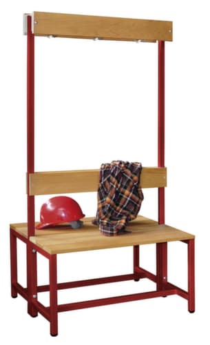 PAVOY Banc vestiaire Basis avec crochets et lames en bois