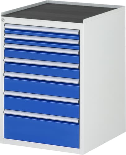 RAU Armoire à tiroirs Serie 7000, 7 tiroir(s), RAL7035 gris clair/RAL5010 bleu gentiane