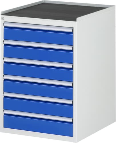 RAU Armoire à tiroirs Serie 7000, 6 tiroir(s), RAL7035 gris clair/RAL5010 bleu gentiane