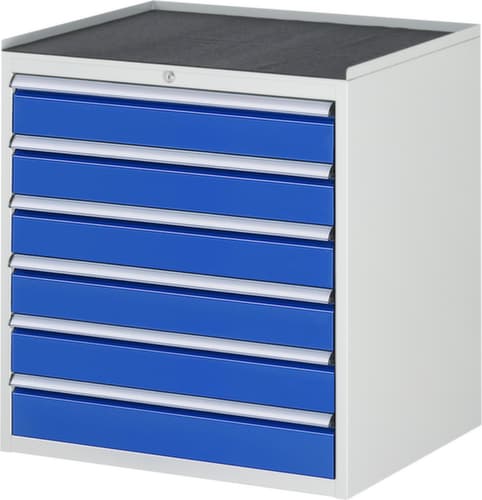 RAU Armoire à tiroirs Serie 7000, 6 tiroir(s), RAL7035 gris clair/RAL5010 bleu gentiane
