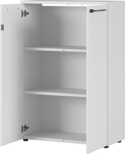 Armoire de classement GW-AGENDA, 3 hauteurs des classeurs, gris clair/gris clair