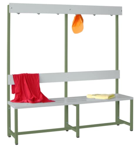 PAVOY Banc vestiaire Basis avec crochets et lames en plastique