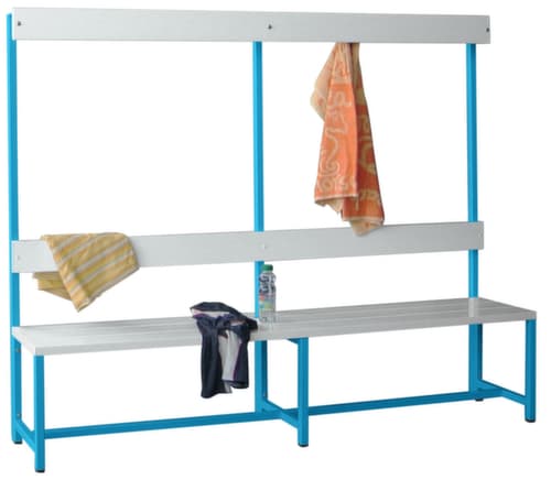 PAVOY Banc vestiaire Basis avec crochets et lames en plastique