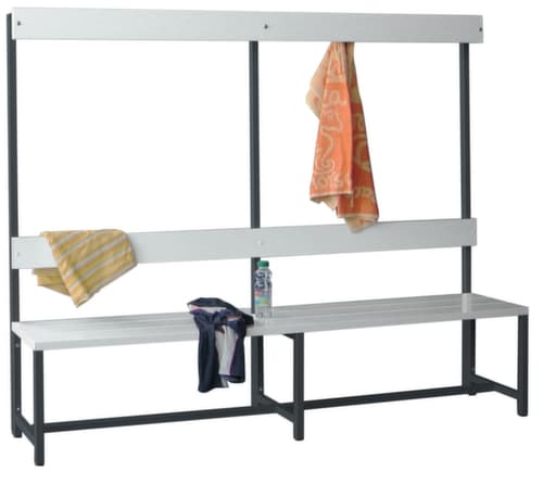 PAVOY Banc vestiaire Basis avec crochets et lames en plastique