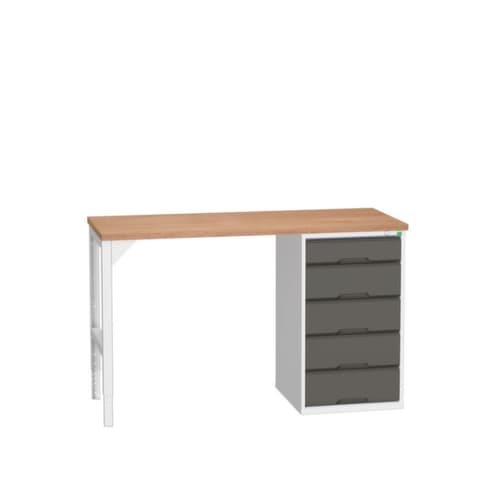 bott Établi verso, 5 tiroirs, RAL7035 gris clair/RAL7016 gris anthracite
