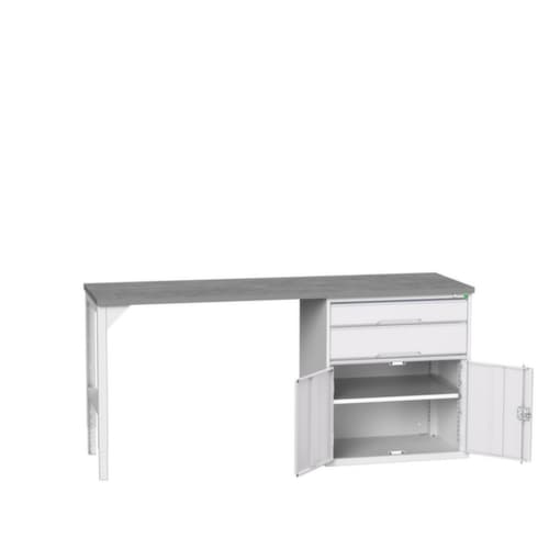 bott Établi verso, 2 tiroirs, 1 armoire, RAL7035 gris clair/RAL7035 gris clair