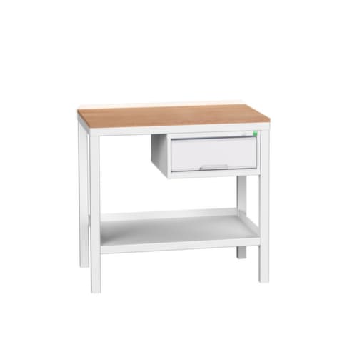bott Établi verso, 1 tiroir, 1 tablette, RAL7035 gris clair/RAL7035 gris clair