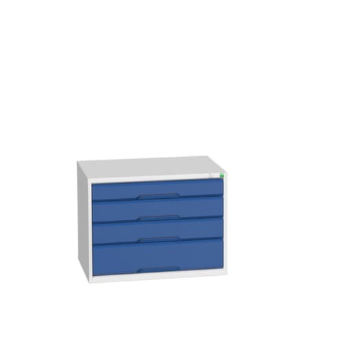 bott Armoire à tiroirs verso, 4 tiroir(s), RAL7035 gris clair/RAL5010 bleu gentiane