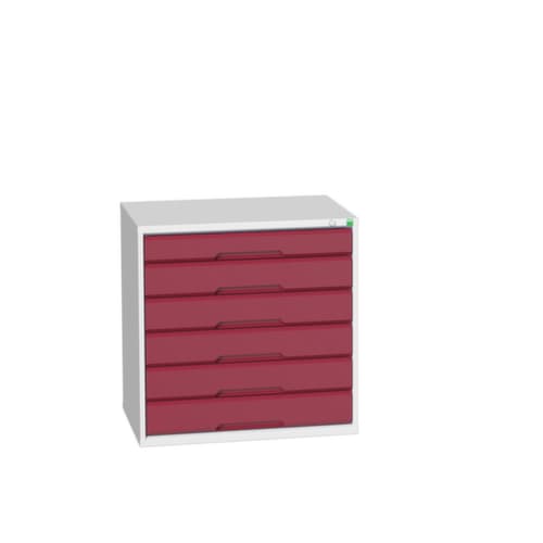 bott Armoire à tiroirs verso, 6 tiroir(s), RAL7035 gris clair/RAL3004 rouge pourpre