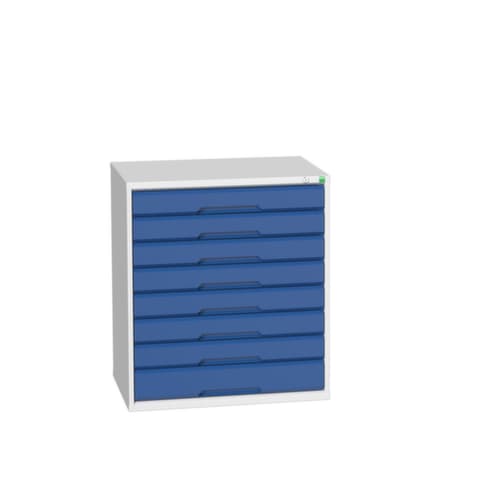 bott Armoire à tiroirs verso, 8 tiroir(s), RAL7035 gris clair/RAL5010 bleu gentiane