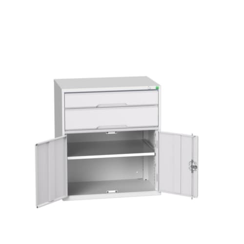 bott armoire à tiroirs verso avec porte battante, 2 tiroir(s), RAL7035 gris clair/RAL7035 gris clair