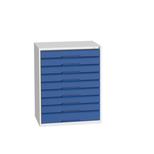bott Armoire à tiroirs verso, 9 tiroir(s), RAL7035 gris clair/RAL5010 bleu gentiane