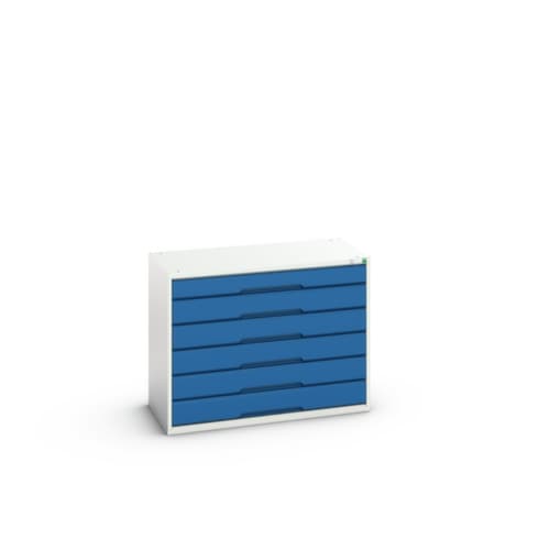 bott Armoire à tiroirs verso, 6 tiroir(s), RAL7035 gris clair/RAL5010 bleu gentiane