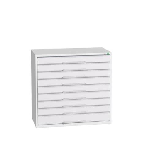 bott Armoire à tiroirs verso, 9 tiroir(s), RAL7035 gris clair/RAL7035 gris clair