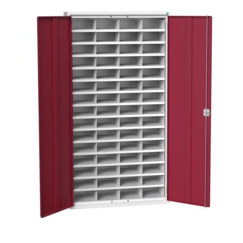 bott Armoire de tri courrier verso, 60 compartiments, RAL7035 gris clair/RAL3004 rouge pourpre