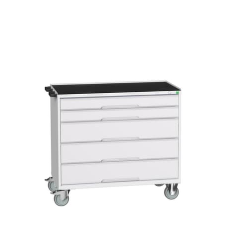 bott Chariot à outils verso, 5 tiroirs, RAL7035 gris clair/RAL7035 gris clair