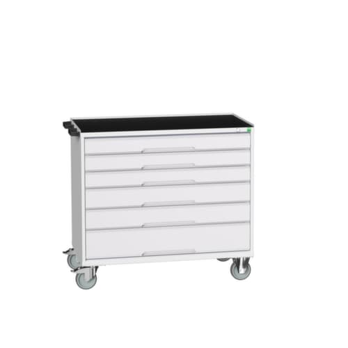 bott Chariot à outils verso, 6 tiroirs, RAL7035 gris clair/RAL7035 gris clair