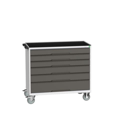bott Chariot à outils verso, 6 tiroirs, RAL7035 gris clair/RAL7016 gris anthracite