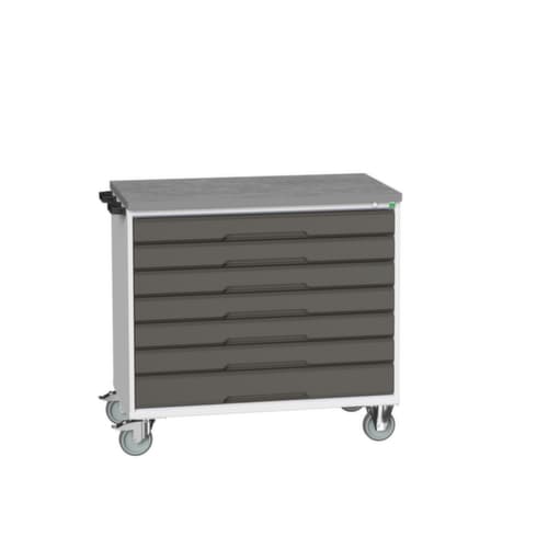 bott Chariot à outils verso, 7 tiroirs, RAL7035 gris clair/RAL7016 gris anthracite