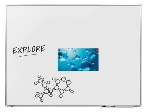 Legamaster Tableau blanc émaillé PREMIUM PLUS blanc, hauteur x largeur 900 x 1200 mm