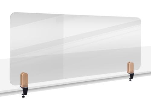 Legamaster cloison de table ELEMENTS en verre acrylique, hauteur x largeur 600 x 1600 mm