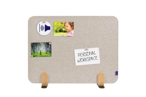 Legamaster Cloison de table insonorisante ELEMENTS, hauteur x largeur 600 x 800 mm, paroi beige