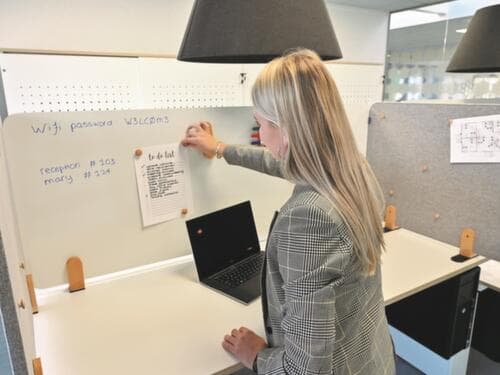 Legamaster Cloison de table émaillée ELEMENTS avec surface inscriptible