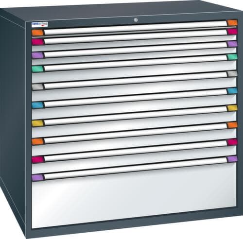 Thurmetall Armoire à tiroirs de largeur 1205 mm, 10 tiroir(s)