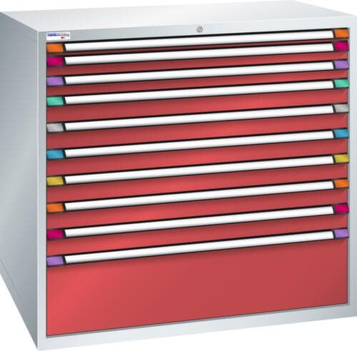 Thurmetall Armoire à tiroirs de largeur 1205 mm, 10 tiroir(s)