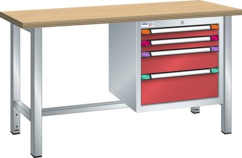 Thurmetall Établi, 4 tiroirs, 1 tablette