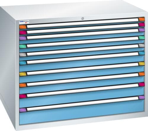 Thurmetall Armoire à tiroirs de largeur 1205 mm, 10 tiroir(s)