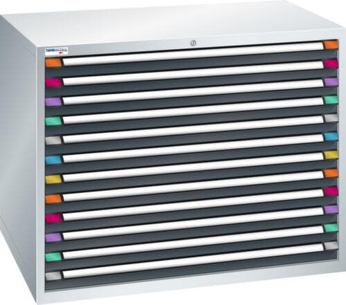 Thurmetall Armoire à tiroirs de largeur 1205 mm, 12 tiroir(s)
