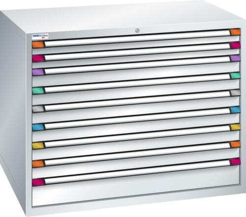 Thurmetall Armoire à tiroirs de largeur 1205 mm, 9 tiroir(s)