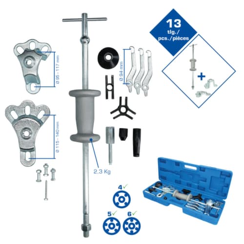 Brilliant Tools Extracteur de moyeu de roue avec marteau coulissant