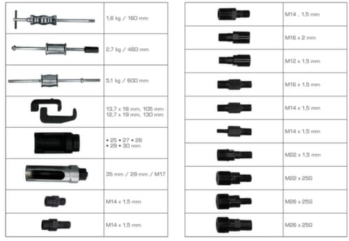 Brilliant Tools Jeu d'extracteurs d'injecteurs