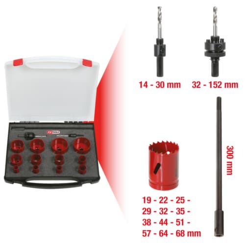 KS Tools Jeu de scies cloches universel