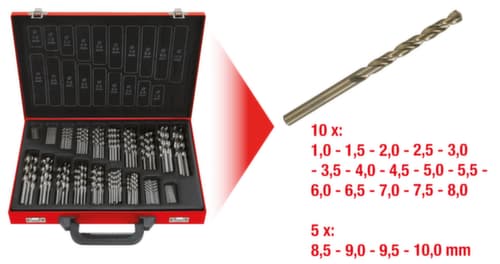 KS Tools Jeu de forets hélicoïdaux HSS-G Co 5