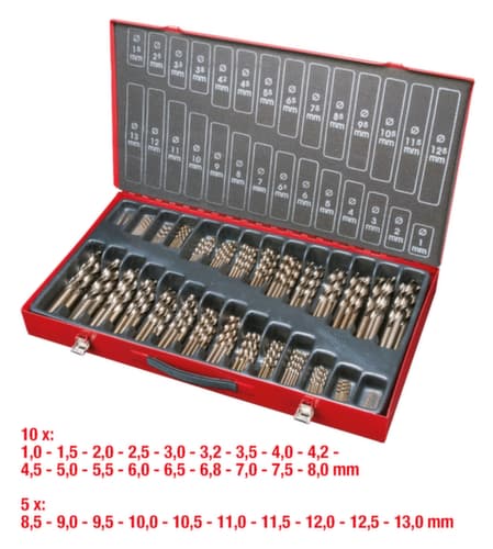 KS Tools Jeu de forets hélicoïdaux HSS-G Co 5