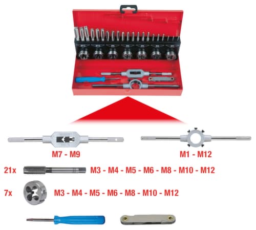 KS Tools Jeu d'outils de taraudage HSS