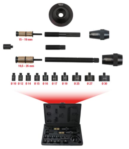 KS Tools Jeu d'outils de centrage pour accouplement universel Ø 15.0 26.0 mm