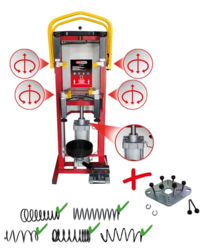KS Tools Support pour air comprimé avec pince à ressort et plaque d'adaptation incluse