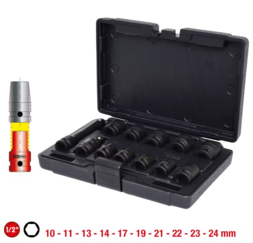 KS Tools Coffret de douilles électriques hexagonales 1/2"
