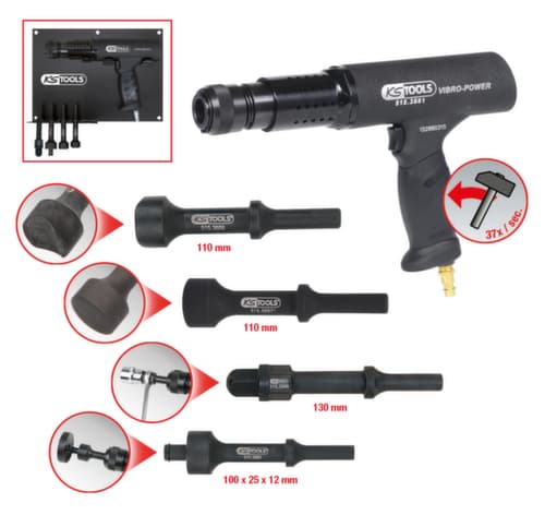 KS Tools Jeu de marteaux burineurs pneumatiques Vibro-Impact