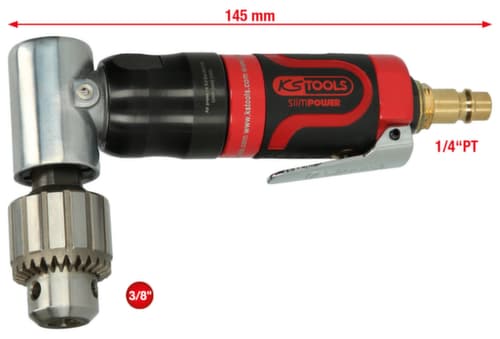 KS Tools Mini perceuse d'angle à air 3/8" SlimPOWER