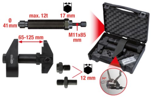 KS Tools Extracteur de vis de serrage avec broche hydraulique