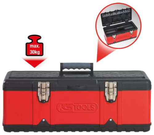 KS Tools Boîte à outils en tôle d'acier plastique