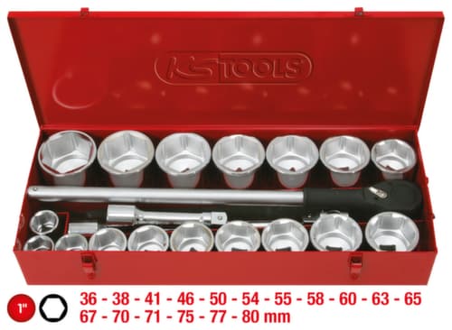 KS Tools Jeu de clés à douille 1"