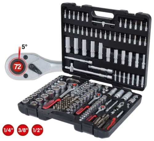 KS Tools Jeu de douilles 1/4"+3/8"+1/2"